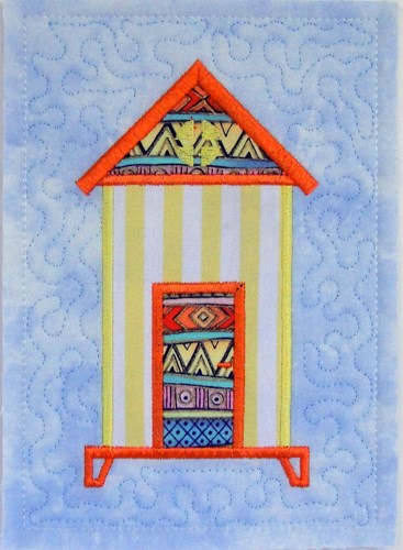 Ith Beach Hut Quilt Block 5 Embroidery Design