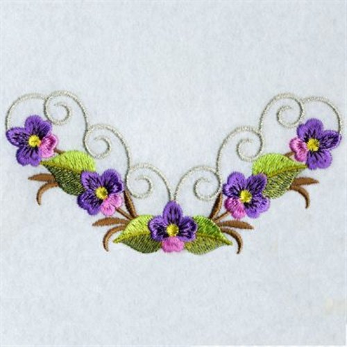 Pansy Garland Embroidery Designs, Machine Embroidery Designs at ...