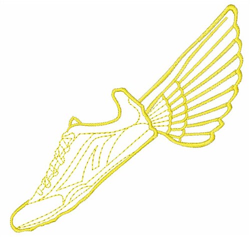 Winged Running Shoe Outline Embroidery Designs Machine Embroidery Designs At Embroiderydesigns Com