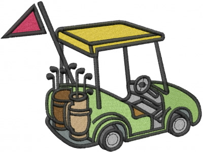 golf cart embroidery designs, machine embroidery designs