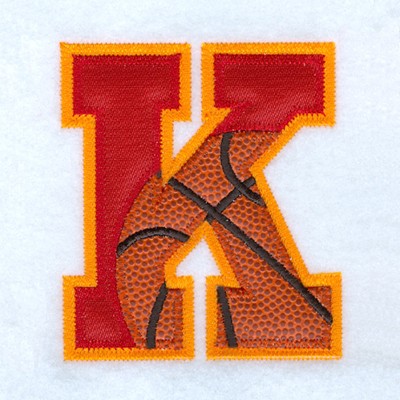 K Basketball Applique Embroidery Designs Machine Embroidery Designs