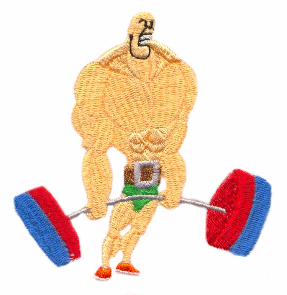 Straining Weightlifter Embroidery Designs, Machine Embroidery Designs ...