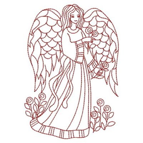 Redwork Love Angel Embroidery Designs, Machine Embroidery Designs at ...