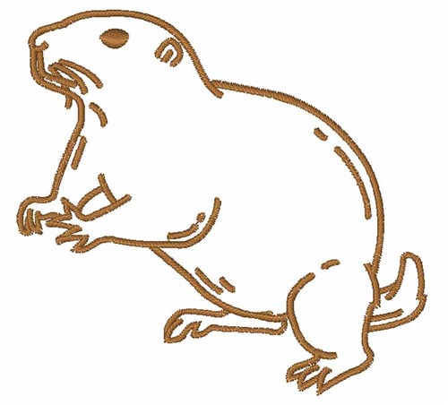 Ground Hog Outline Embroidery Designs, Machine Embroidery Designs at