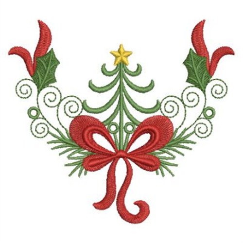 Christmas Tree Bow Embroidery Designs, Machine Embroidery Designs at ...