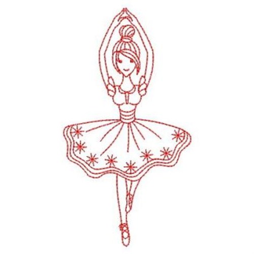 Redwork ballerina embroidery designs machine embroidery designs at