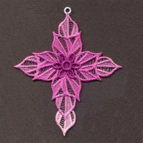 FSL Fancy Floral Cross Embroidery Designs Machine Embroidery Designs