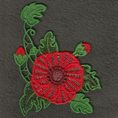 Fsl Poppy Embroidery Design