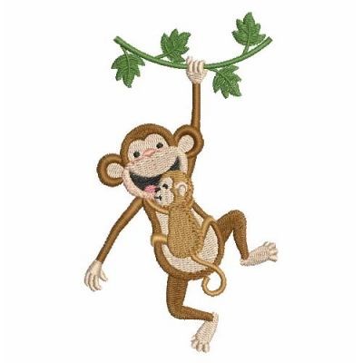 Mom And Baby Monkey Embroidery Designs Machine Embroidery Designs At Embroiderydesigns Com