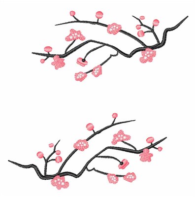 Japanese Cherry Blossom Tree Embroidery