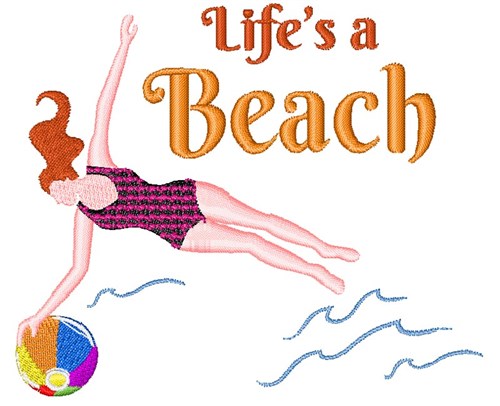 Lifes A Beach Embroidery Designs Machine Embroidery Designs at