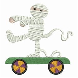 Halloween Mummy Train Embroidery Designs, Machine Embroidery Designs at