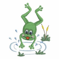 Download Cute Frog Jumping Embroidery Designs, Machine Embroidery ...