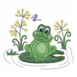 Download Cute Frog & Flowers Embroidery Designs, Machine Embroidery ...