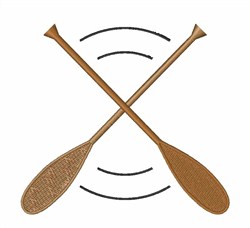 Crossed Canoe Paddles Embroidery Designs, Machine 