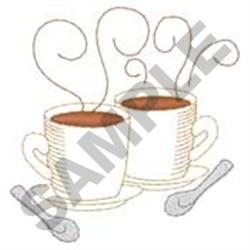 Steaming Coffee Mugs Embroidery Designs, Machine Embroidery Designs at EmbroideryDesigns.com