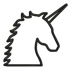 simple unicorn head outline embroidery designs machine embroidery