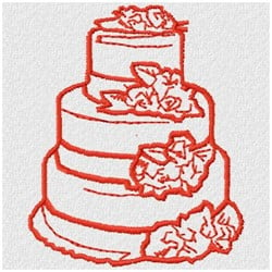  Wedding  Cake  Outline Embroidery  Designs  Machine 