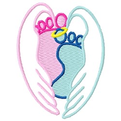 Angel Baby Footprint Embroidery Designs, Machine Embroidery Designs at