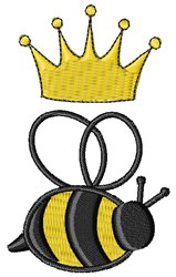 Queen Bee Embroidery Design