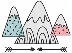 Mountains And Trees Design Embroidery Mountains And Trees Design Embroidery