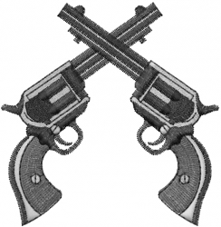 Crossed Pistols Embroidery Designs, Machine Embroidery Designs at