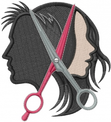 Barber & Scissors Logo Embroidery Designs, Machine Embroidery Designs