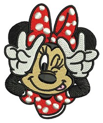 minnie mouse peace out embroidery designs machine embroidery designs