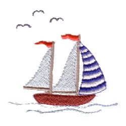 sailing boat embroidery designs, machine embroidery