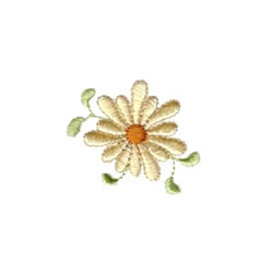 one color machine embroidery flower