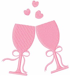 Wine Glasses Embroidery