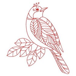 Redwork doodle bird embroidery design pack by wind bell embroidery