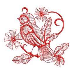 Redwork rippled birds embroidery design pack by wind bell embroidery