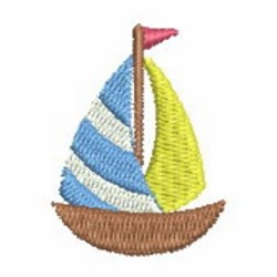 mini sailboat embroidery designs, machine embroidery