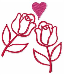 Rose Outline Simple Embroidery Designs PNG SVG