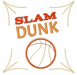 BasketballOutlineSlamDunk Embroidery Designs Machine Embroidery