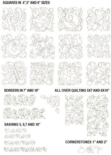 Holly Jolly Embroidery Quilting