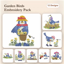 Blue Garden Birds