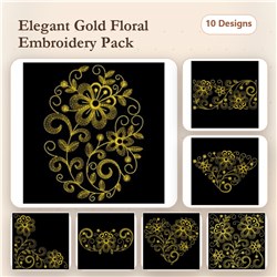 Golden Rippled Flowers