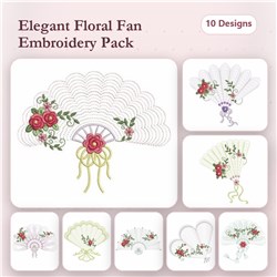 Rippled Rose Fans