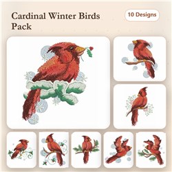 Watercolor Winter Cardinal