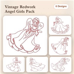 Redwork Angels