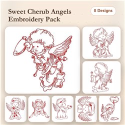 Redwork Cupid