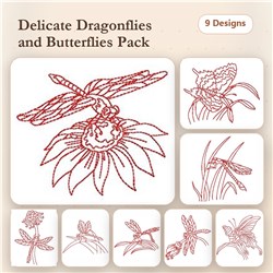 Redwork Dragonfly