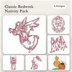 Redwork Nativity