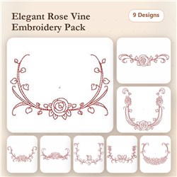 Redwork Roses