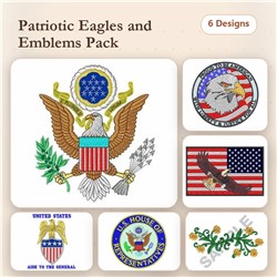 Patriotic Bald Eagle Emblems