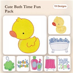 Bath Time Embroidery Bundle – Splash & Bubbles (19 Designs)