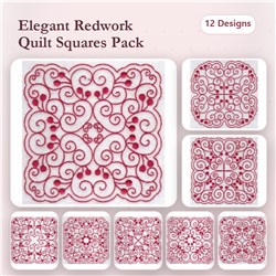 Cherries Quilt Blocks Redwork