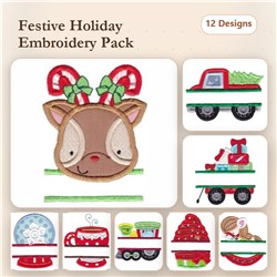 Split Christmas Applique Too